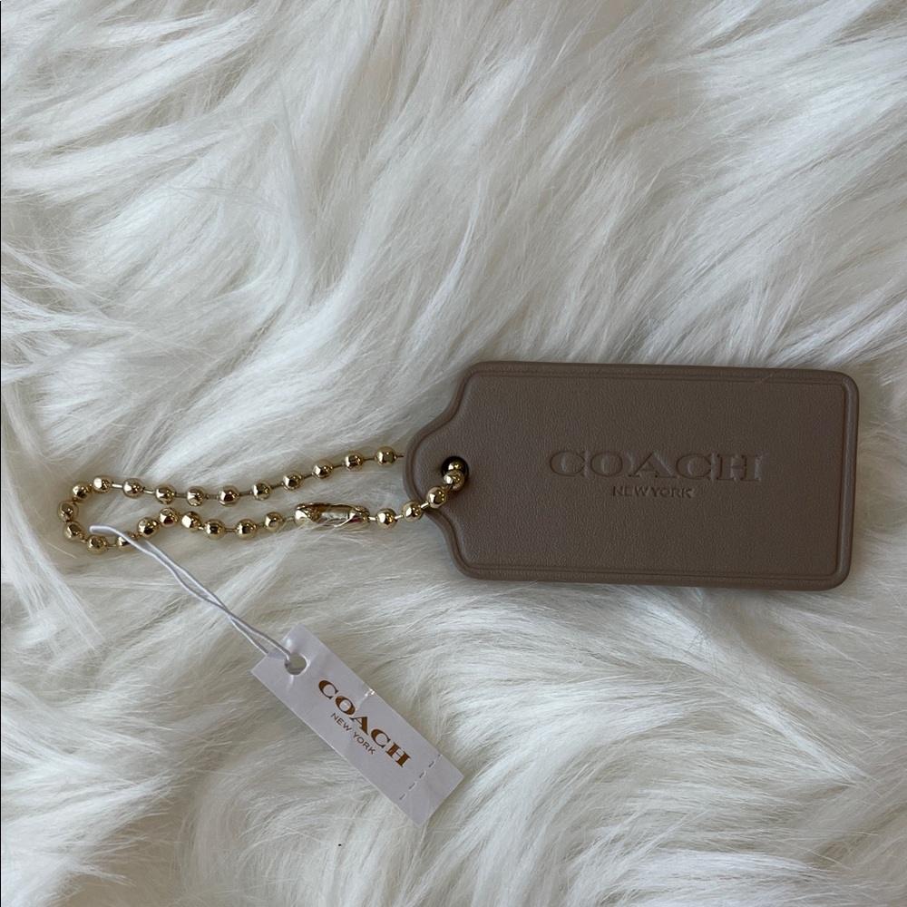 Coach Bag Tag with Crown 👑 & Gold Chain